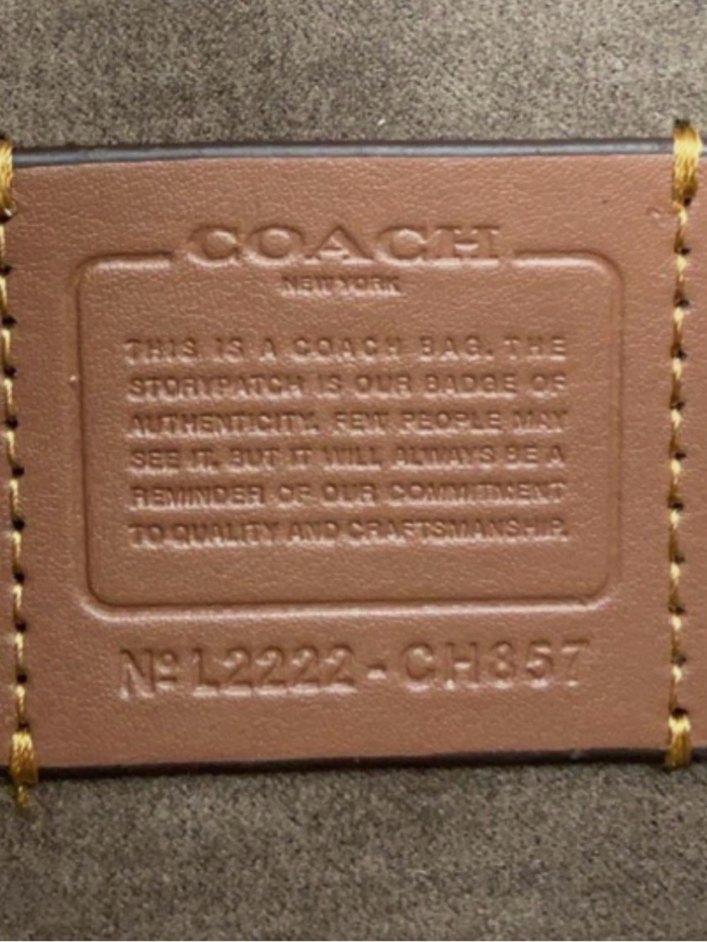COACH Tabby Shoulder Bag 26 Polished Pebble Leather Dark Stone - Picture 6 of 11